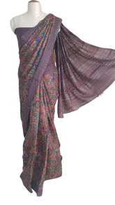Pure Tussar Silk print saree